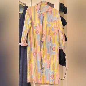 EUC VINTAGE Lilly Pulitzer Colorful Striped Shirt Dress. Size 10/12 modern